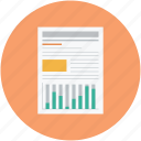 analytics, bar chart, bar graph, document, graph, invoice, report