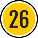 number, 26