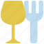 fork, and, glass, logistics, cutlery, label 