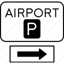 airport, parking, zone, garage, building