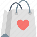 bag, gift, heart, love, present, romantic, shopping