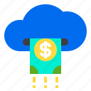 cash, cloud, dollar, money, payment