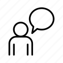 individual, human, talking, speaking, person