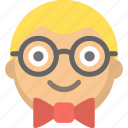 emoji, face, geek, glasses, nerd, person, study