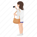 camera, female, girl, person, sightseeing, take pictures, tourist