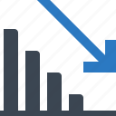 analytics, decline, down, financial graph