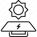 battery, electricity, light, panel, solar, sun
