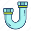 u, shaped, pipe 