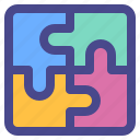 puzzle, business, piece, idea, connection