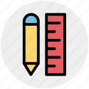 measure, pencil, pencil and ruler, ruler