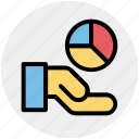 analysis, chart, hand, market, pie, pie chart