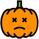 bad, food, halloween, pumpkin, sad, scary, vegetable