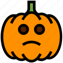 bad, food, halloween, pumpkin, sad, scary, vegetable