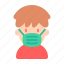 mask, man, health, medical, safty, flu, sick