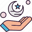 event, hand, moon, ramadan