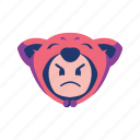 emoji, emoticon, expression, face, angry