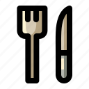 appliance, fork, household, kitchen, knife, restaurant, utensil