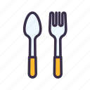 fork, kitchen, restaurant, spoon