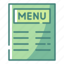 cook, cooking, drink, food, list, menu, restaurant