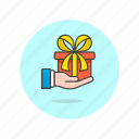 gift, hand, present, achievement, award, gesture, prize, reward