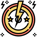 bolt, electric, light, music, star