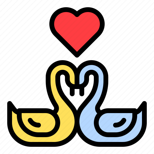 Duck, heart, love, romance, romantic, swan, valentine icon - Download on Iconfinder