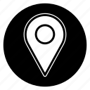 location, map, pin, round, gps, marker