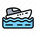 boat, sea, speed, transportation, vehicle