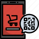 qr, code, shopping, online, smartphone, cashless