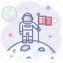 astronaut, moon, space