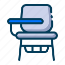 chair, desk, education, learning, school, student, student chair