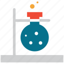 experiment, flask stand, laboratory, test