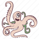 animal, ocean, octopus, pink, sea