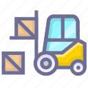 forklift, goods, cargo, shipping, logistics