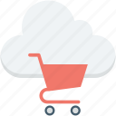 cloud shopping cart, ecommerce, list shopping, online store