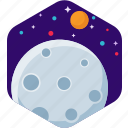 moon, night, planet, space, star