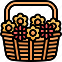 basket, flower, nature, blossom, pot, botanical, plant