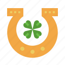 horseshoe, saint, patricks, day, shamrock, holidays, leaf