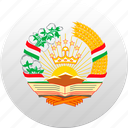 country, state, state emblem, tajikistan