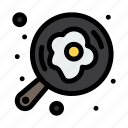 camping, cooking, egg, pan