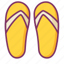 slippers, sandal, shoe, beach