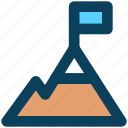 target, mountain, place, hill, goal