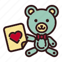 animal, bear, doll, love, teddy, toy, valentine