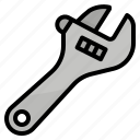 adjustable, spanner, tool, wrench