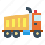 automobile, dump, transportation, truck, vehicle 