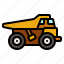 construction, dump, truck, vehicle 