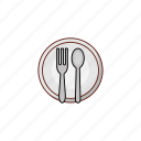 fork, spoon, utensils, plate, restaurant