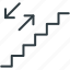 downward, staircase, stairs, stairs arrows, steps, upward 