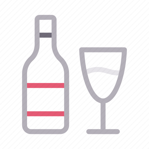 Alcohol, bottle, drink, glass, wine icon - Download on Iconfinder