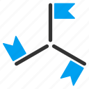 3 flags, directions, government, holiday, navigate, navigation, pointer